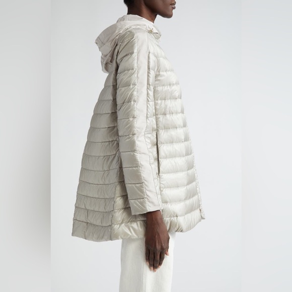 Herno Hooded Quilted Ultralight Nylon Down Feather Puffer Coat - Picture 15 of 15